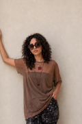 Mesh Cover-up Tee