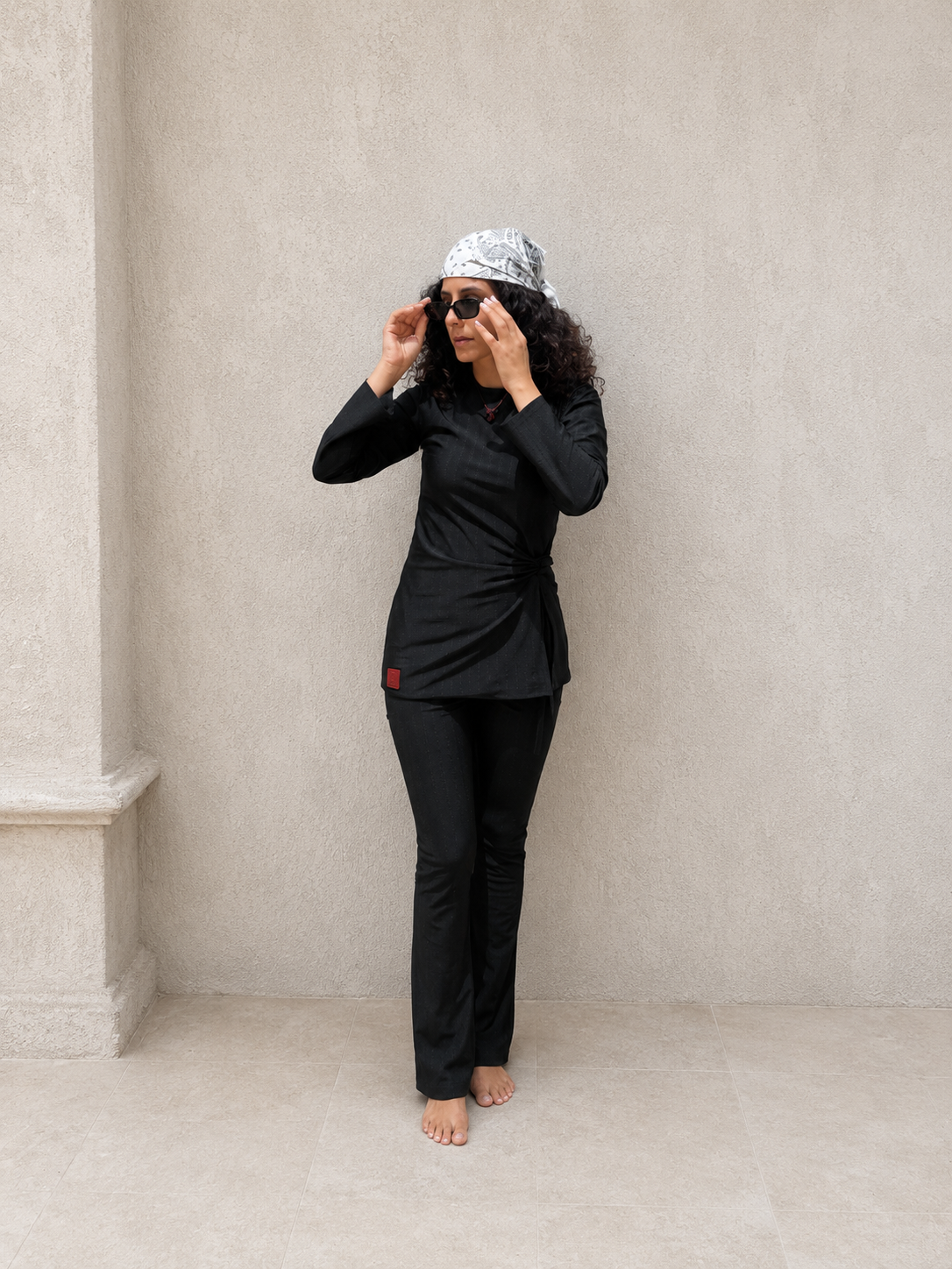 Striped Black Leggings