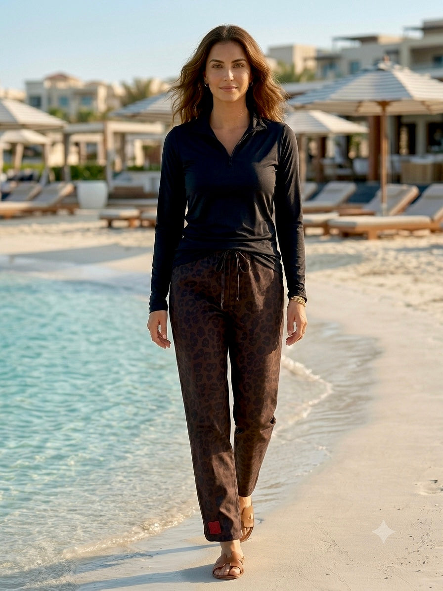 Leopard brown surf-pants