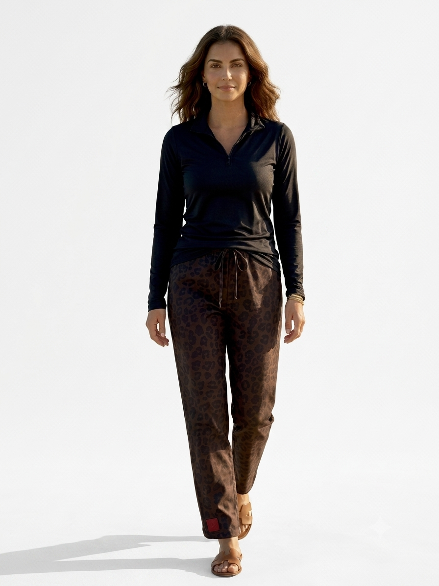 Leopard brown surf-pants